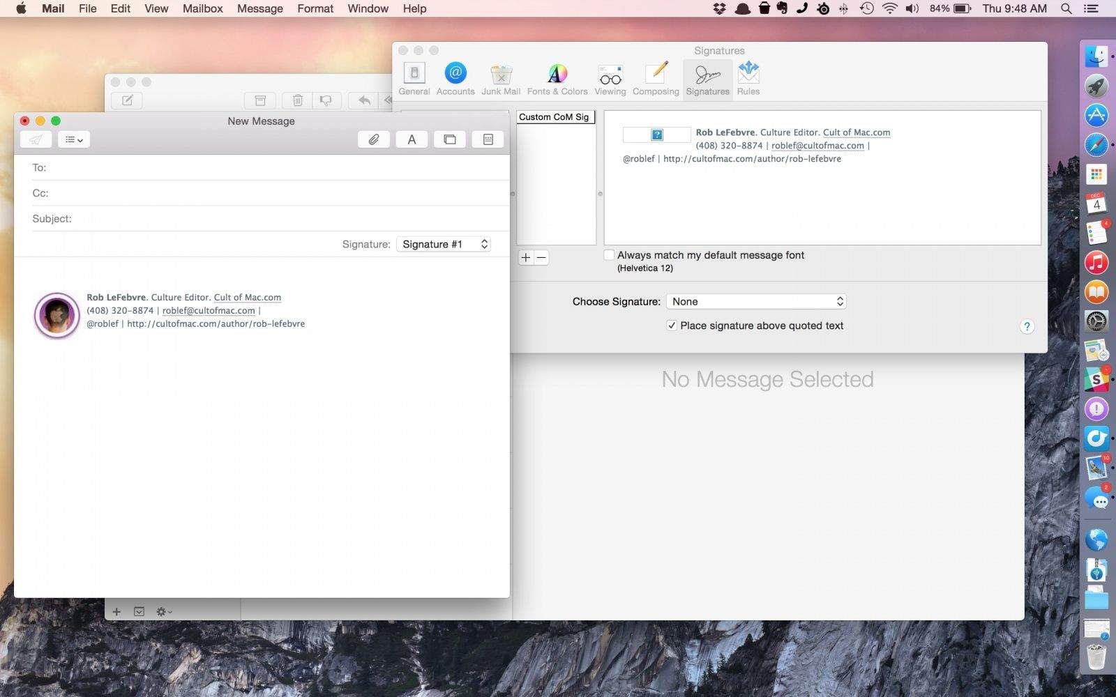default program on mac os x for mail